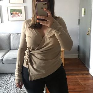 BCBG cross over sweater